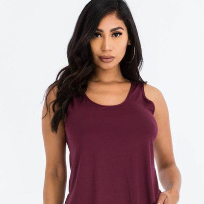 Women’s 2-Piece Lounge Set – Scoop Neck Tank Top & Mini Shorts with Pockets