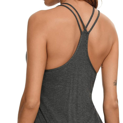 Women’s Sexy V-Neck Nightgown – Cross-Back Strappy Babydoll Sleepwear