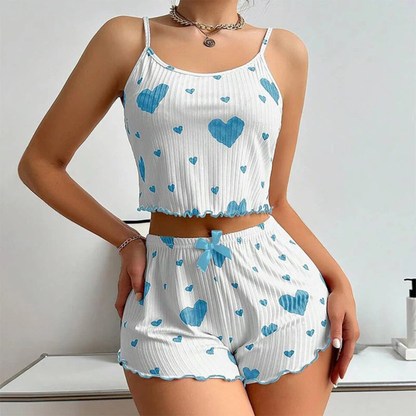 Women's 2-Piece Short Pajama Set – Camisole Tank Top & Shorts Sleepwear