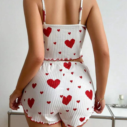 Women's 2-Piece Short Pajama Set – Camisole Tank Top & Shorts Sleepwear