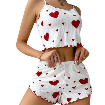 Women's 2-Piece Short Pajama Set – Camisole Tank Top & Shorts Sleepwear